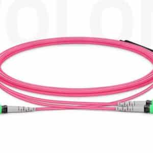 8-Fiber MTP-12 to 2x MTP-4 APC breakout conversion cable OM4 multimode for NVIDIA IB by Wolontek