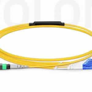 8-Fiber MTP APC to 4x LC UPC harness cable OS2 singlemode Type B