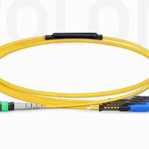 Custom OS2 MTP®-8 APC to 4x MDC UPC Harness Cable, Next-Gen High Density