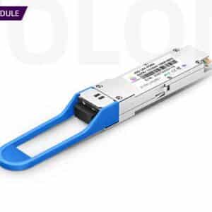 Custom 40G QSFP+ Parallel Single-Mode (SMF) Module by Wolon, utilizing an MPO/MTP connector for advanced 4x10G breakout routing.