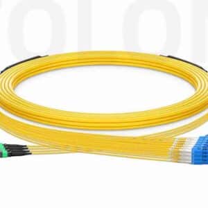 Custom OS2 MTP®-12 APC to 6x LC UPC Uniboot Trunk Cable, 12-Fiber Single-Mode