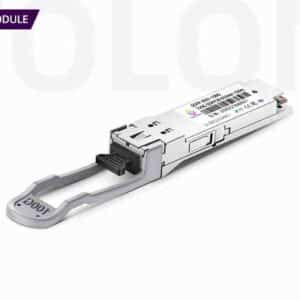 Custom 100G QSFP28 BiDirectional (BiDi) optical transceiver with gray pull-tab and simplex LC interface, designed to maximize enterprise fiber capacity.