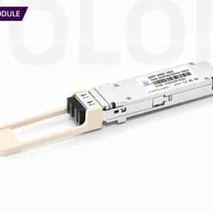 Factory direct 100G QSFP28 SRBD optical module with duplex LC interface, short-reach bidirectional transceiver for multimode fiber savings.